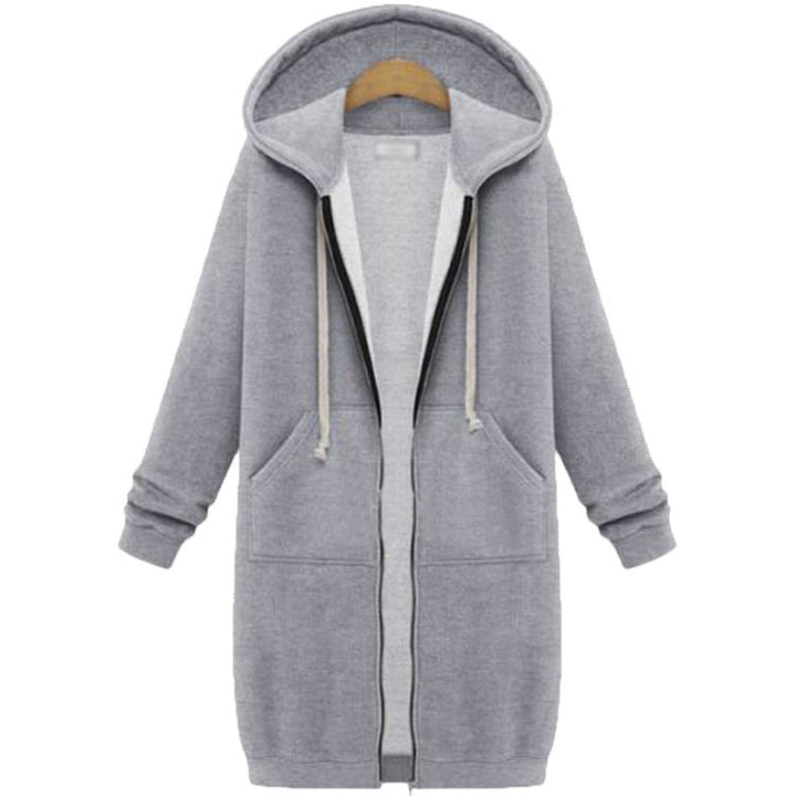 Agnes – Long Fleece Hooded Jacket