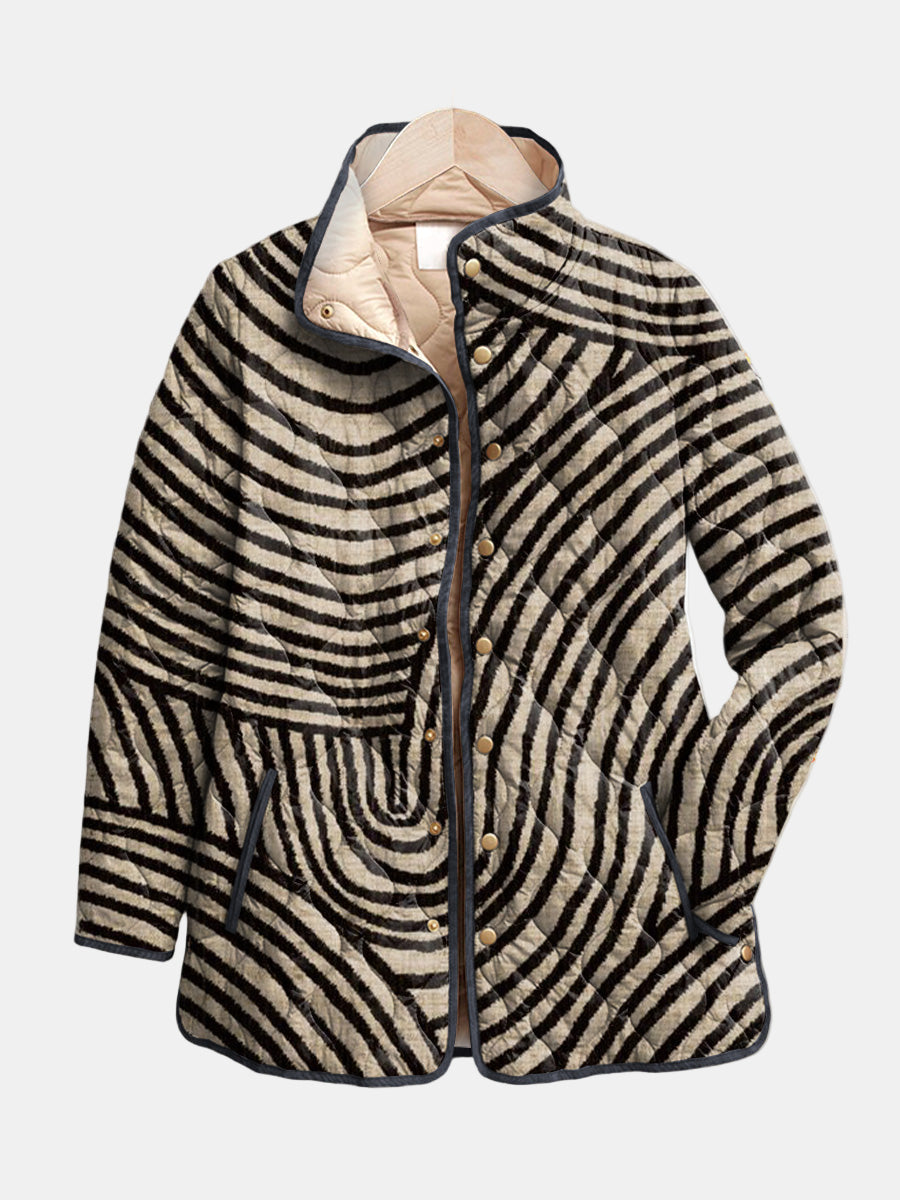 DELACROIX | Quilted Jacket with Hand-Drawn Circles Léa