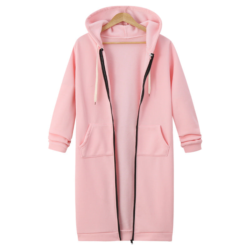 Agnes – Long Fleece Hooded Jacket