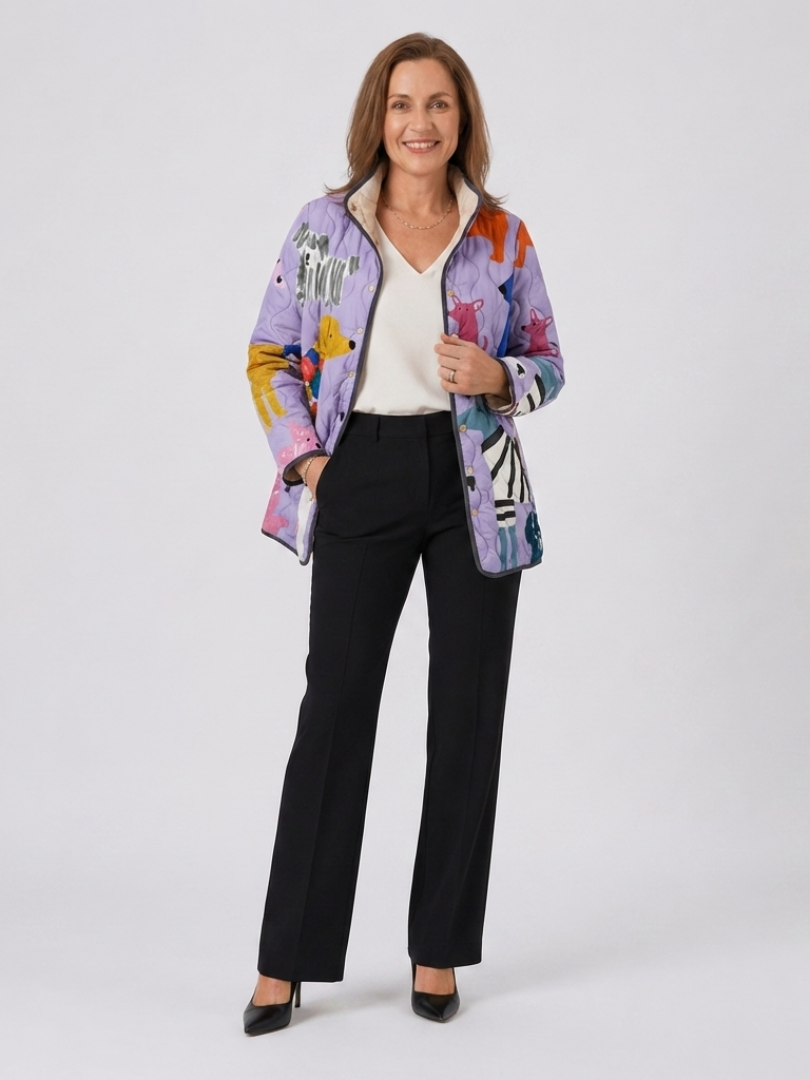 DELACROIX | Quilted Jacket Little Dogs Michèle