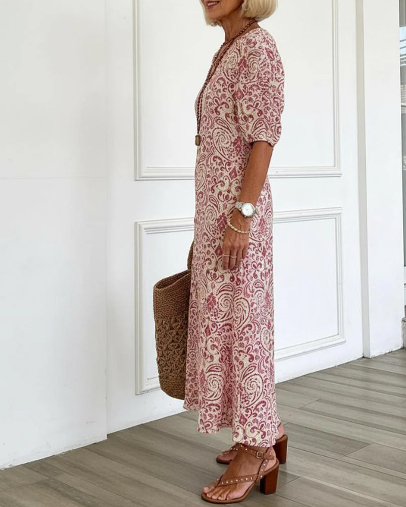 Elin | Vintage floral maxi dress