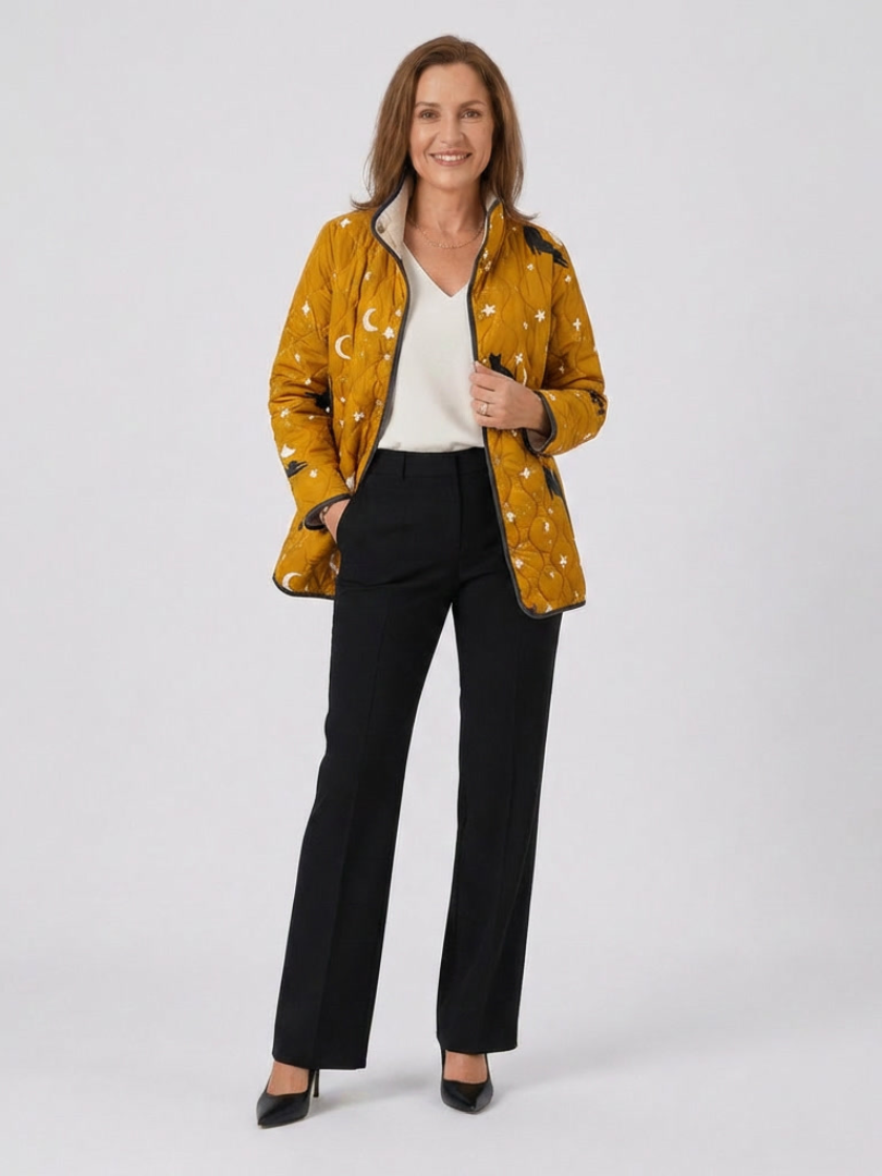 DELACROIX | Quilted Jacket with Cats and Stars Nicole