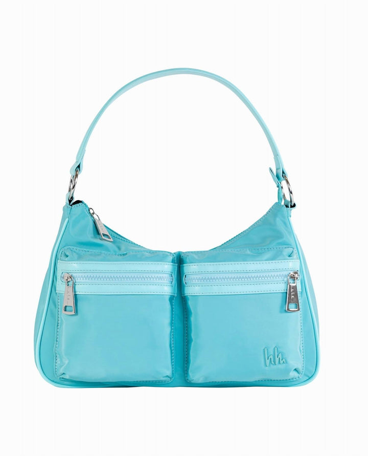Women's Nylon Shoulder Bag In Capri Blue