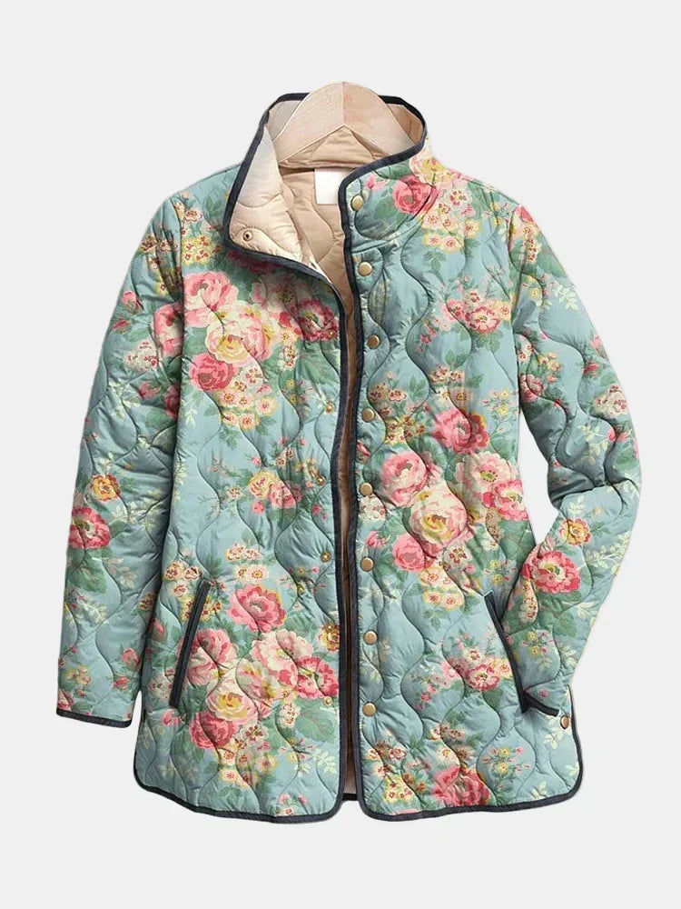 DELACROIX | Celadon Rose Quilted Jacket Mathilde