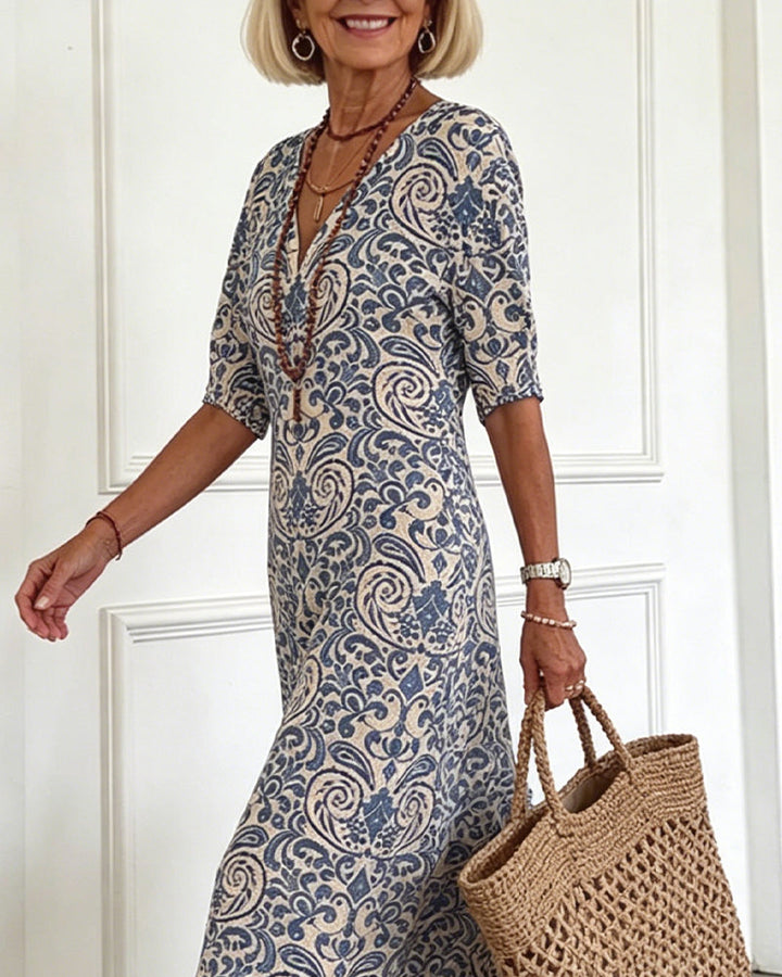 Elin | Vintage floral maxi dress