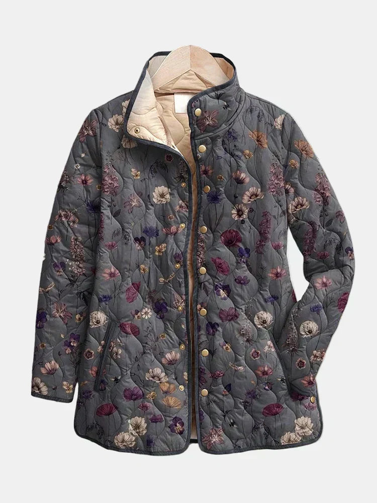 DELACROIX | Quilted Jacket with Dried Flowers Nathalie