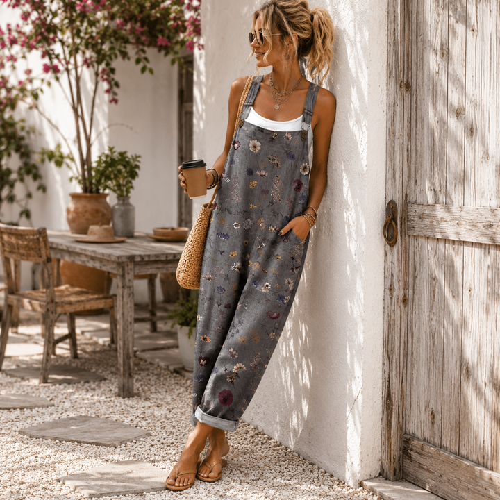 Thérèse | Bohemian Pocket Jumpsuit with Floral Print