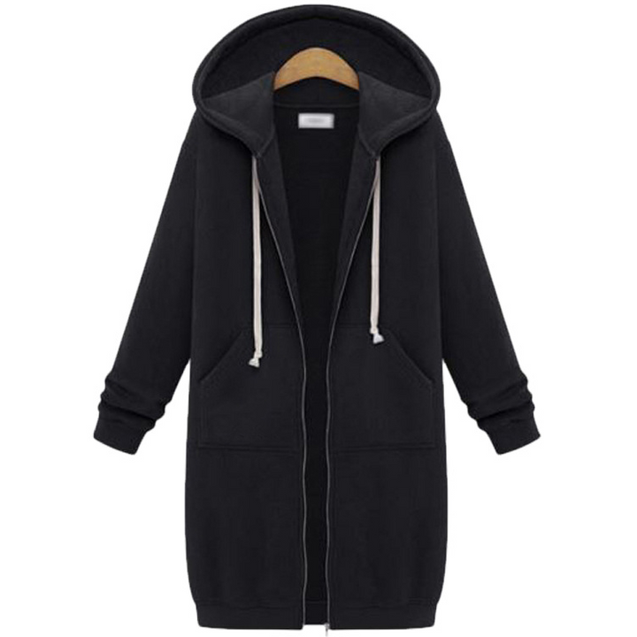 Agnes – Long Fleece Hooded Jacket
