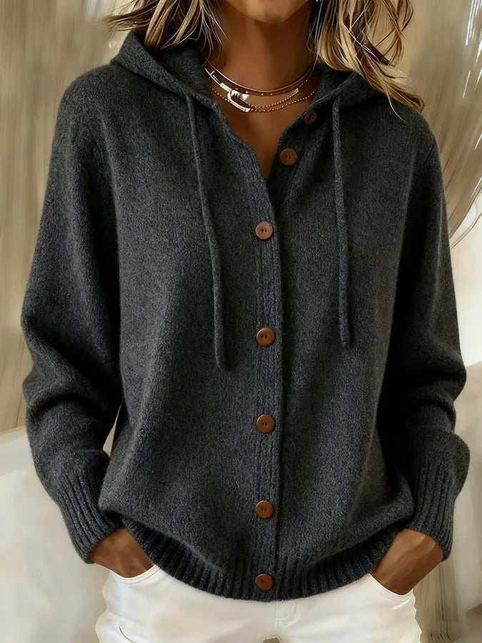 Brenda™ | Cosy Button Cardigan Hoodie