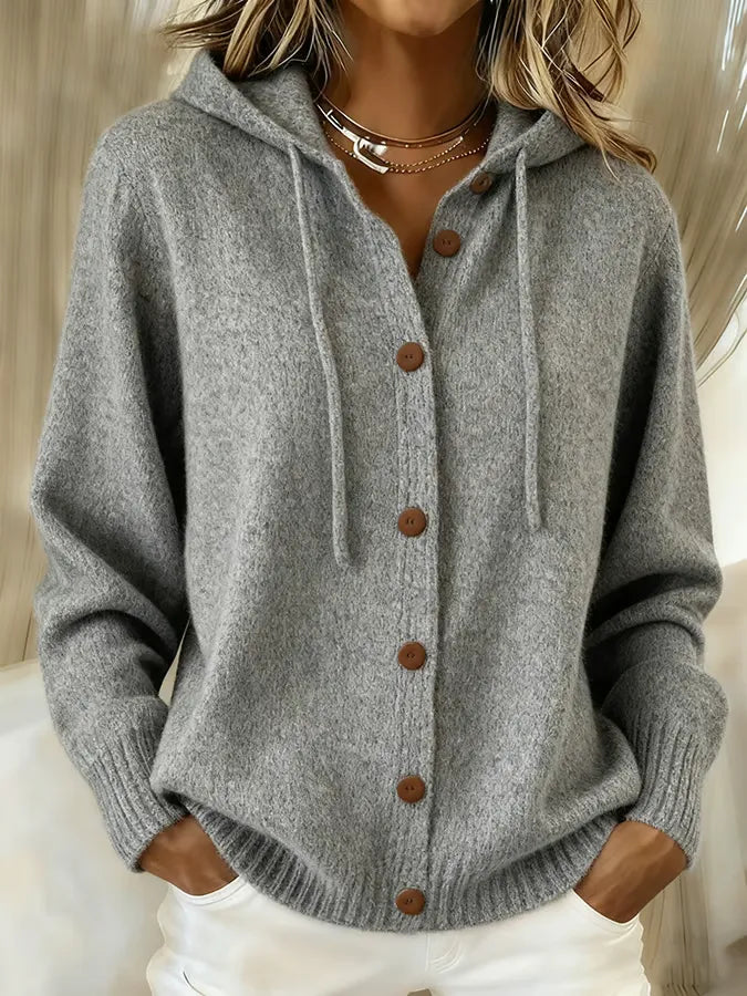 Brenda™ | Cosy Button Cardigan Hoodie