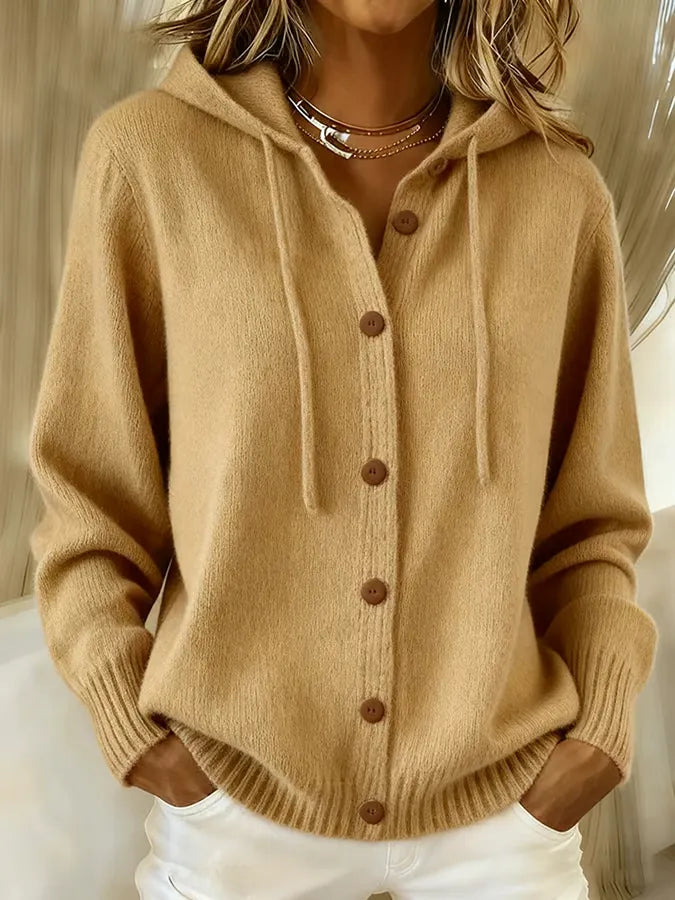 Brenda™ | Cosy Button Cardigan Hoodie