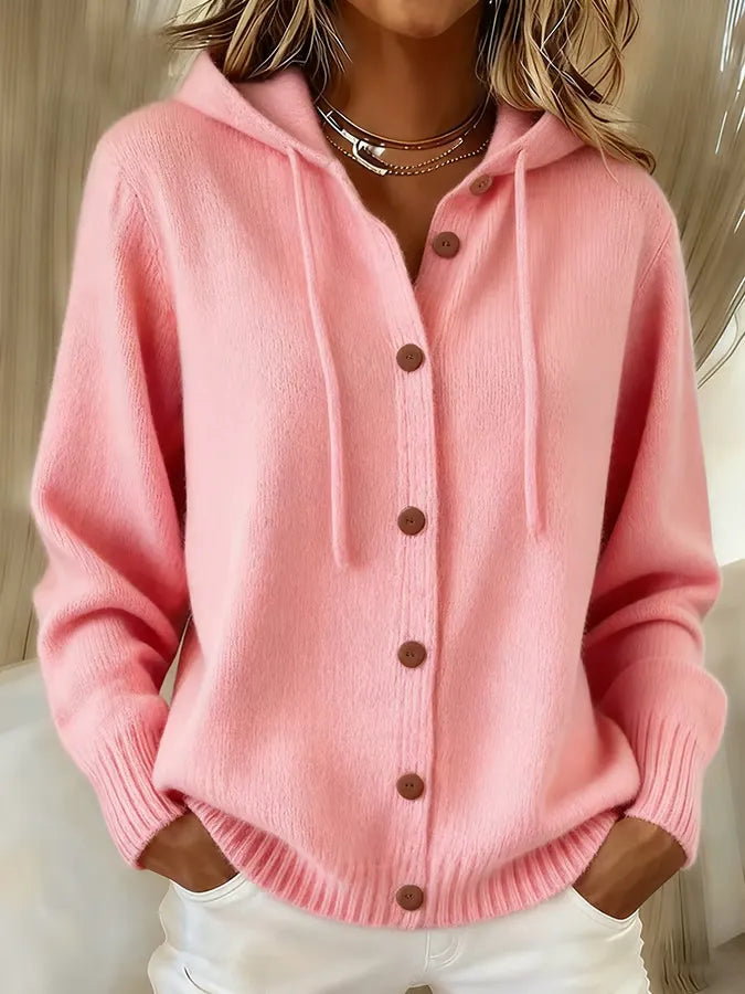 Brenda™ | Cosy Button Cardigan Hoodie