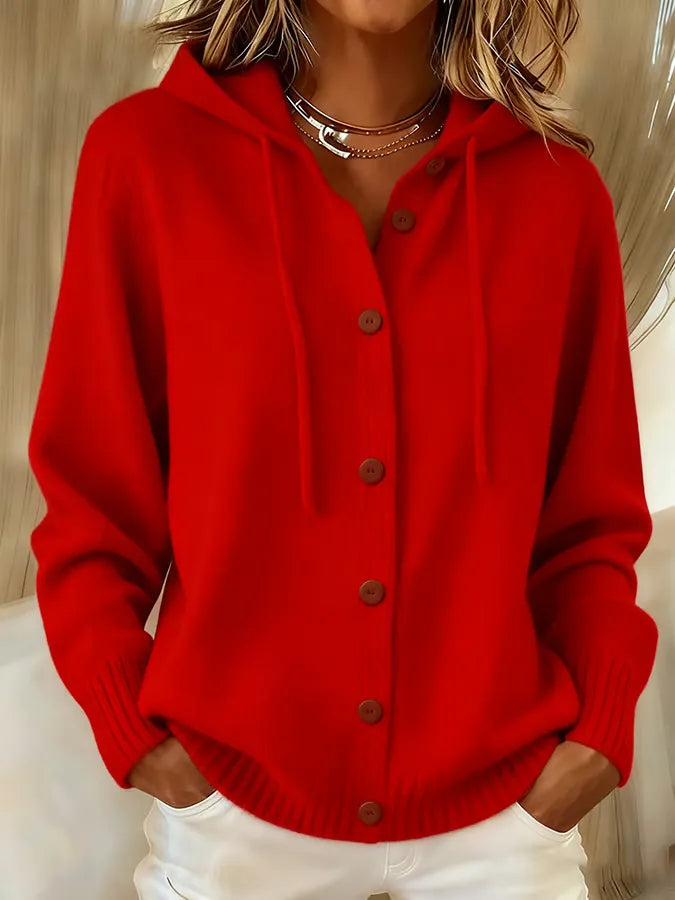Brenda™ | Cosy Button Cardigan Hoodie
