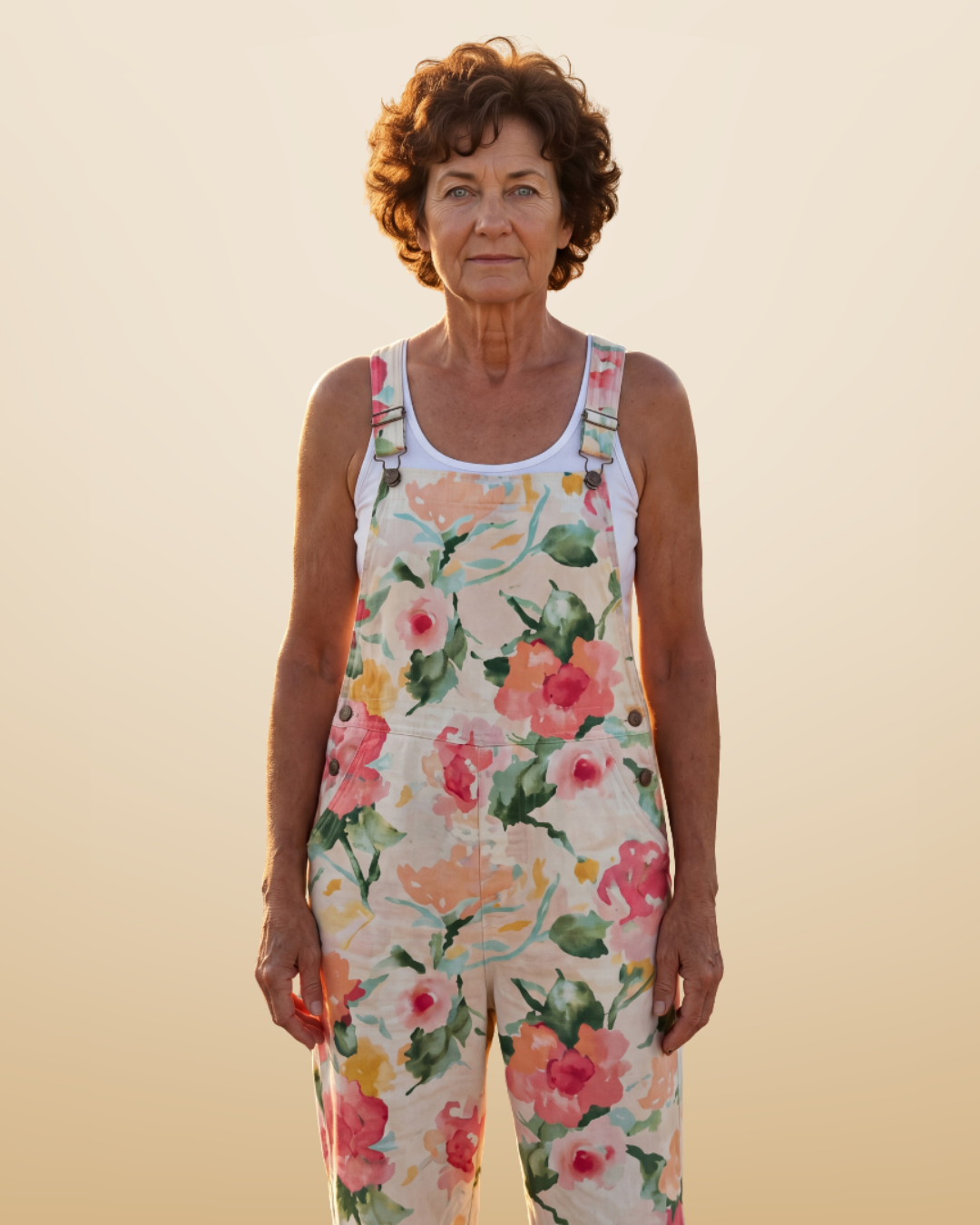 Cordelia | Floral Full-Length Jumpsuit with Relaxed Straight-Leg Fit