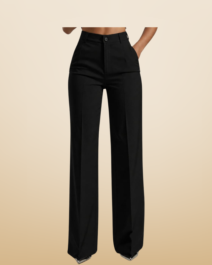 Quinn | High-Waist Wide-Leg Tailored Trousers