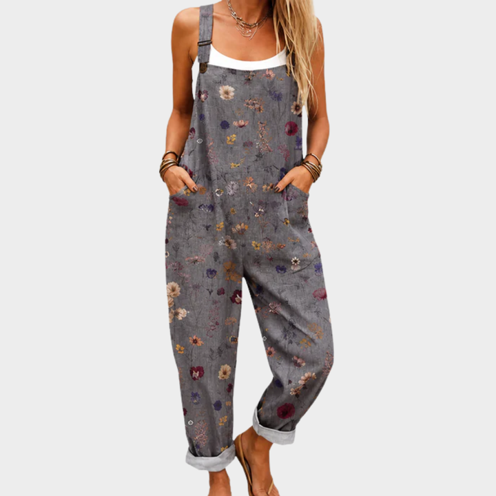 Thérèse | Bohemian Pocket Jumpsuit with Floral Print