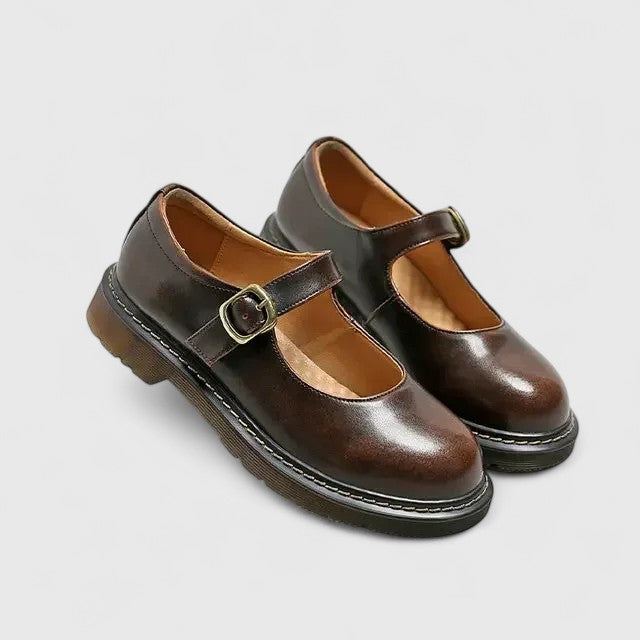 DELACROIX | Leather Platform Babies Aveline