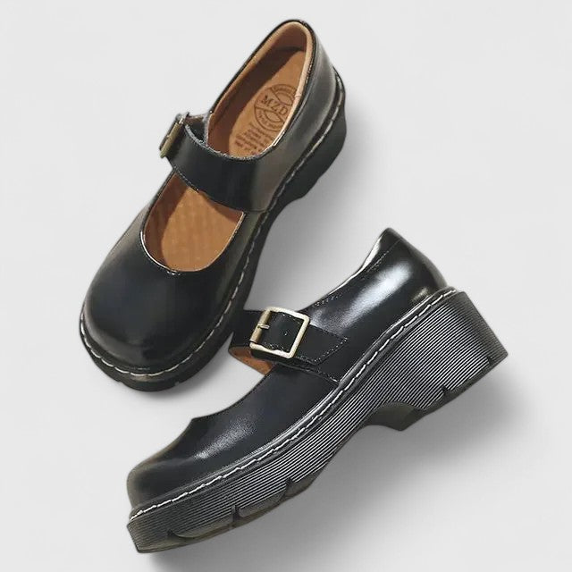DELACROIX | Leather Platform Babies Aveline