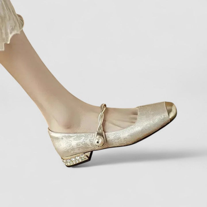 DELACROIX | Satin Babies Jewel Heel Camille