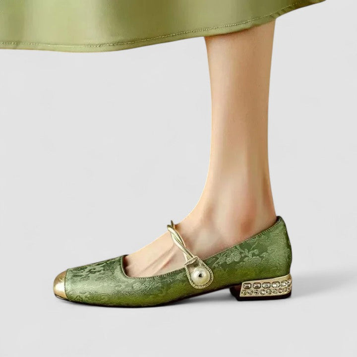 DELACROIX | Satin Babies Jewel Heel Camille