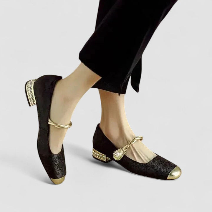DELACROIX | Satin Babies Jewel Heel Camille