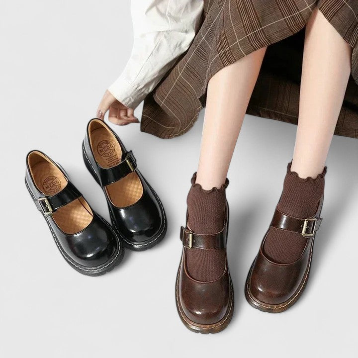 DELACROIX | Leather Platform Babies Aveline