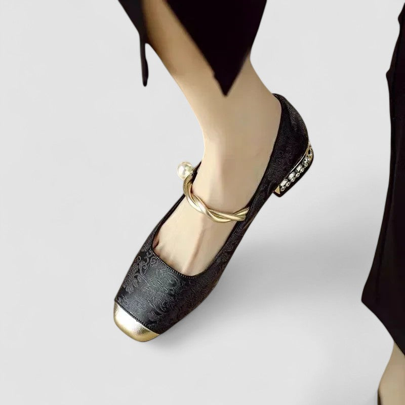 DELACROIX | Satin Babies Jewel Heel Camille