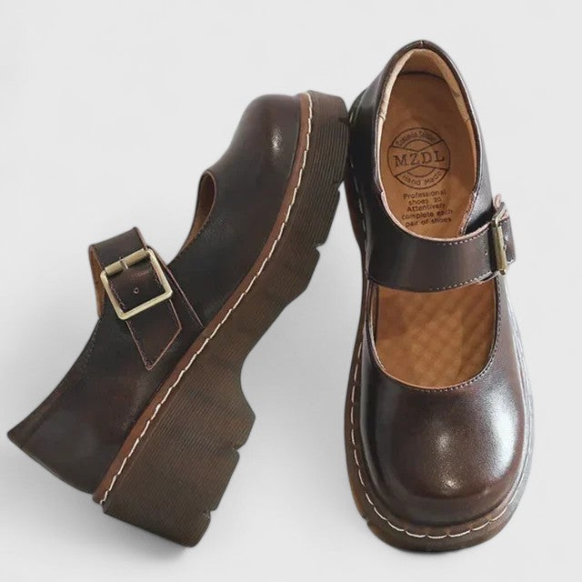 DELACROIX | Leather Platform Babies Aveline