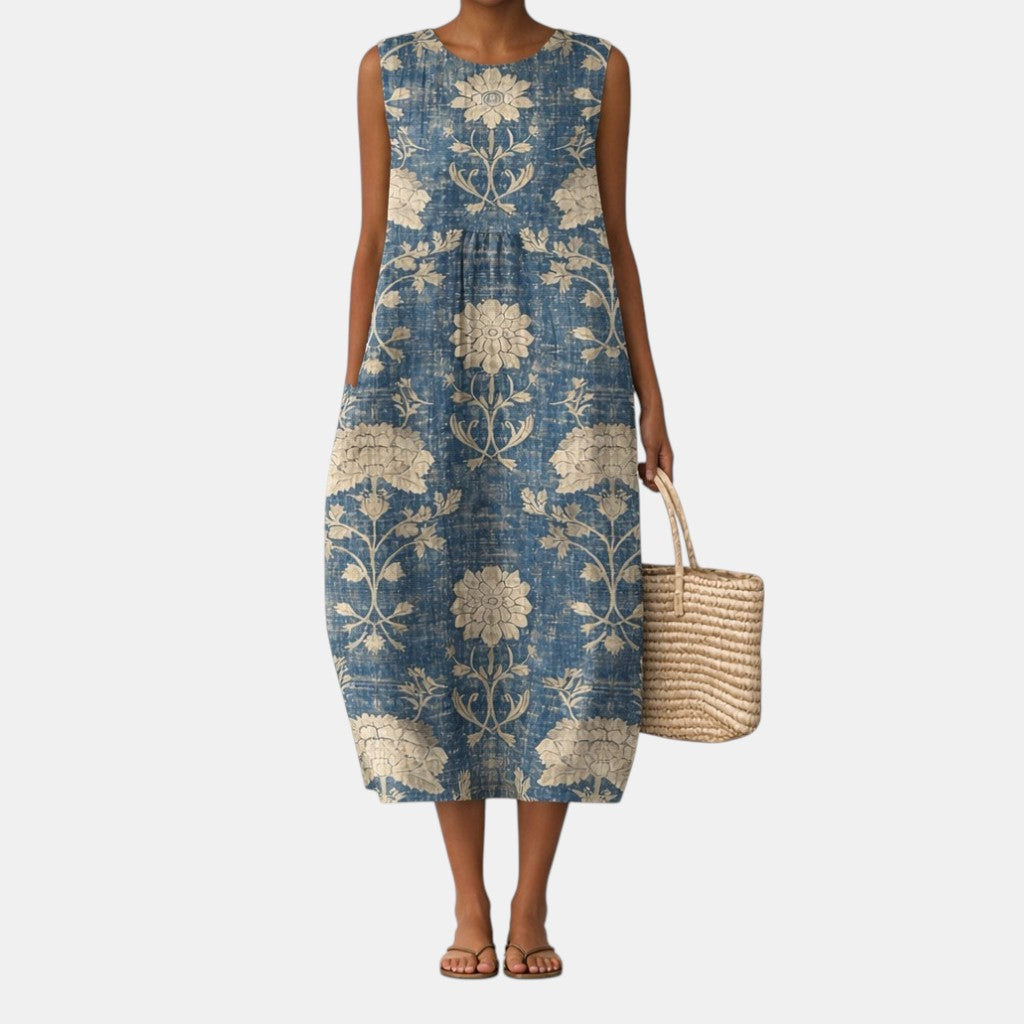 Aurora™ | Classic Floral Midi Dress