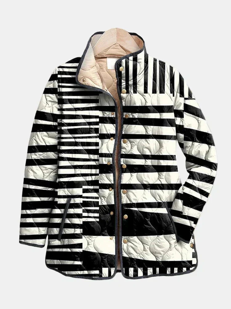 DELACROIX | Quilted Jacket with Graphic Stripes Véronique
