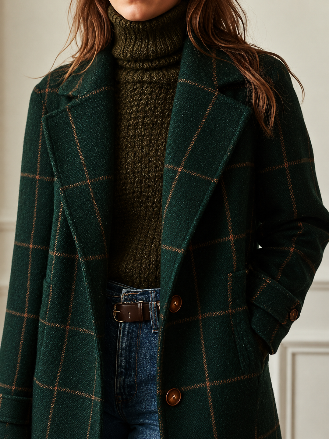 Women’s Classic Checkered Coat
