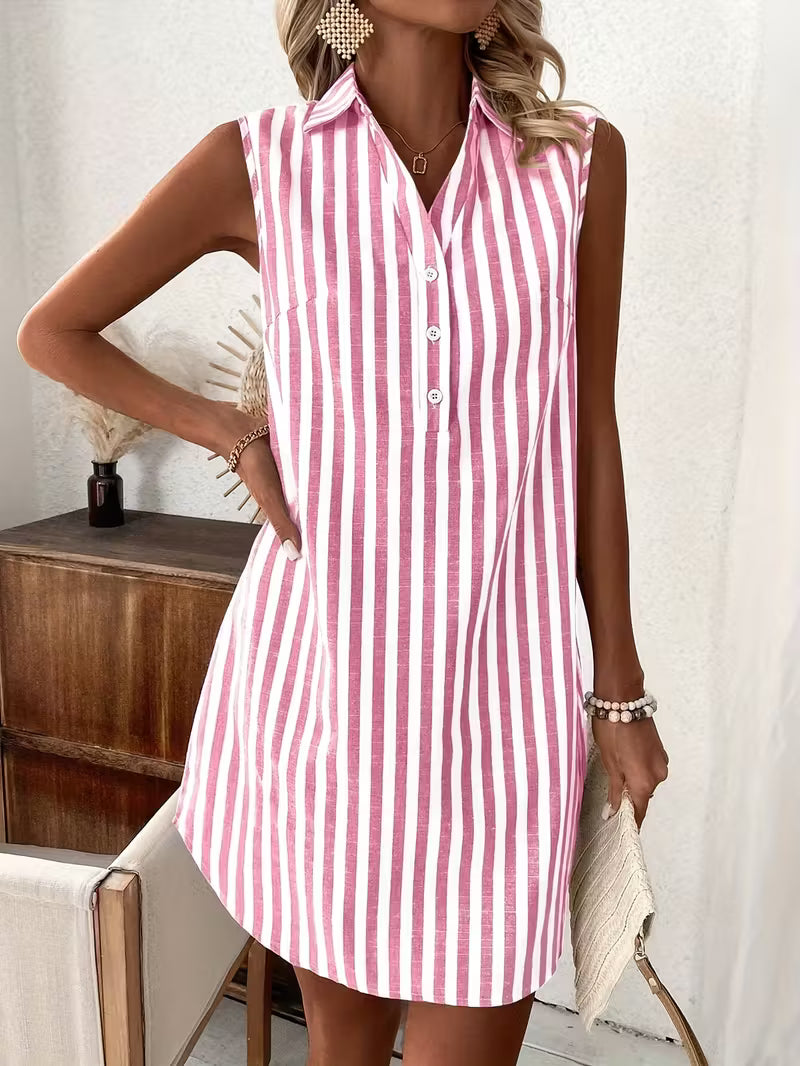 FRANCISCA | STRIPED SHIRT DRESS