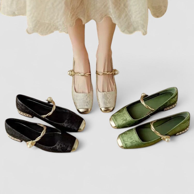 DELACROIX | Satin Babies Jewel Heel Camille