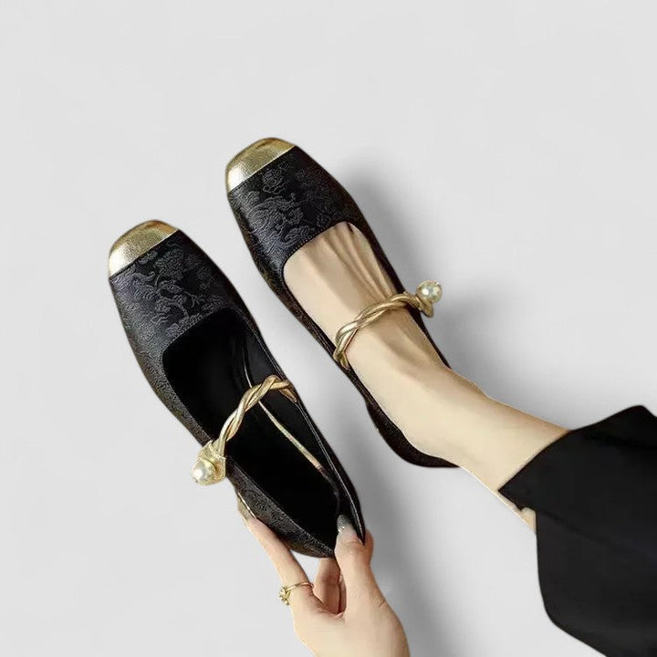 DELACROIX | Satin Babies Jewel Heel Camille