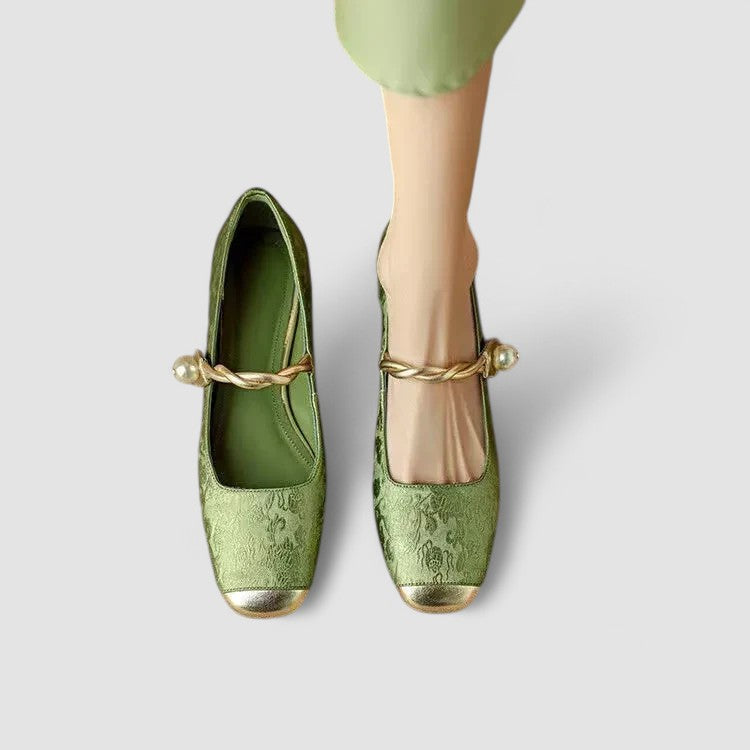 DELACROIX | Satin Babies Jewel Heel Camille
