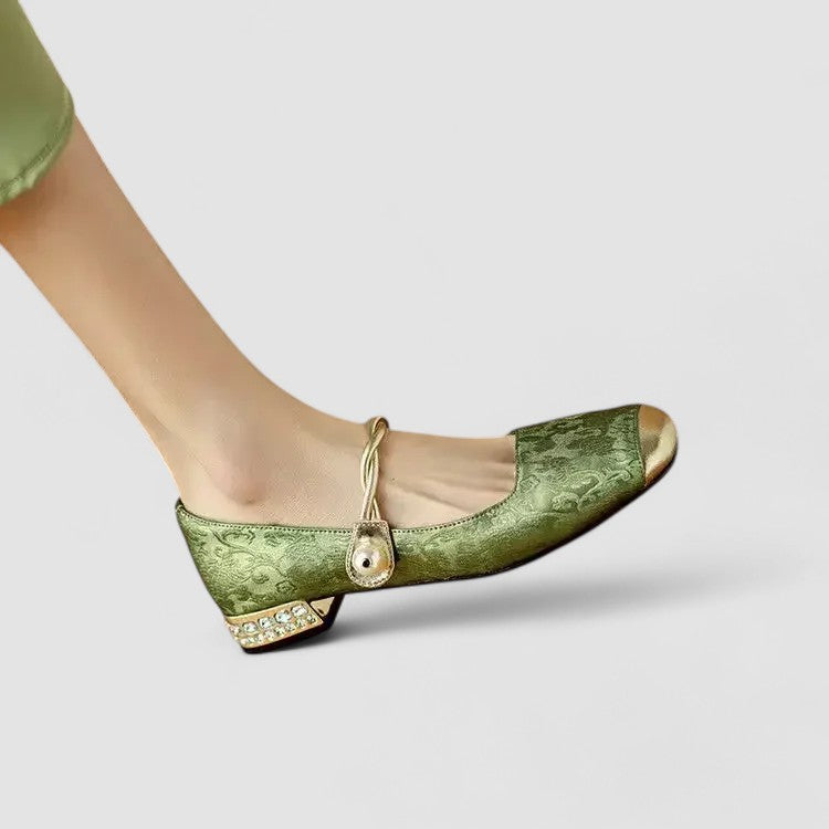 DELACROIX | Satin Babies Jewel Heel Camille