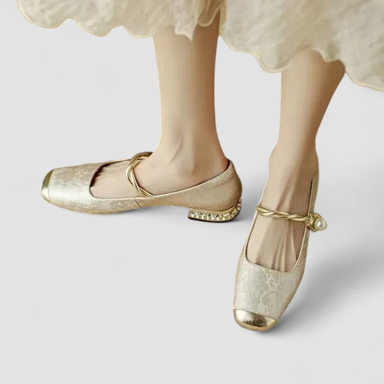 DELACROIX | Satin Babies Jewel Heel Camille