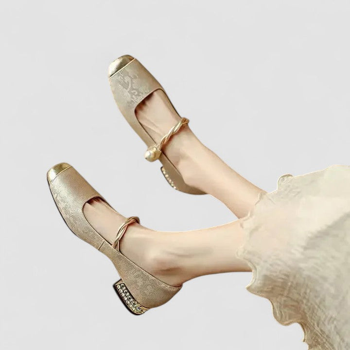 DELACROIX | Satin Babies Jewel Heel Camille