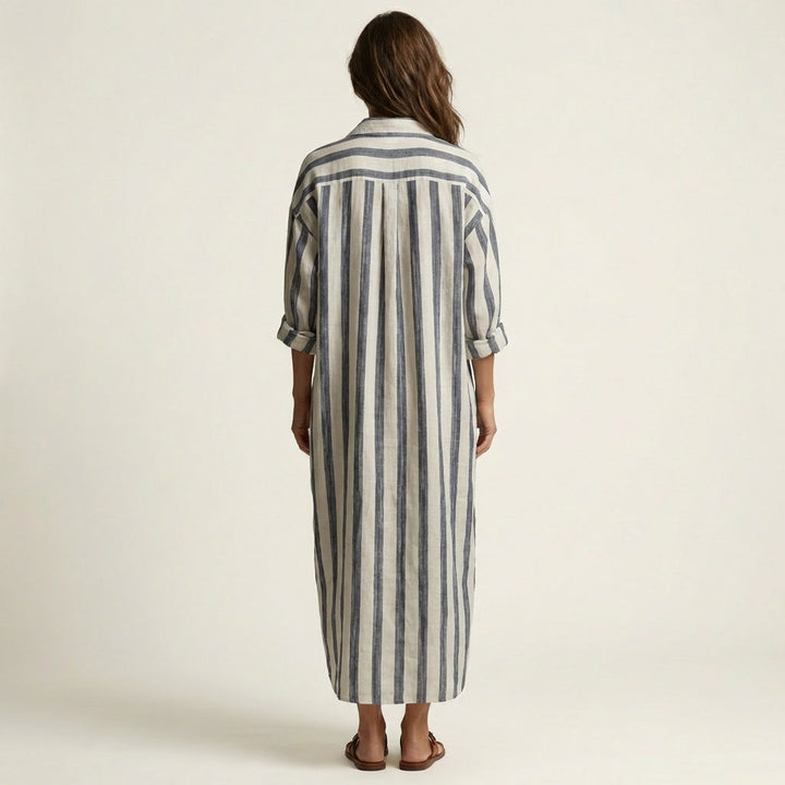 NADIRA | STRIPED MAXI DRESS