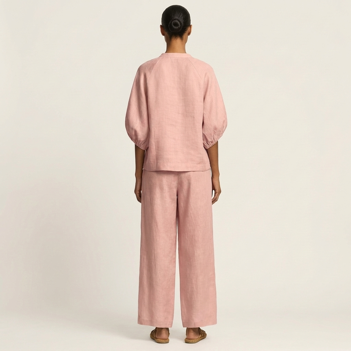AURELIE | ZIPPER-FRONT PUFF SLEEVE SET